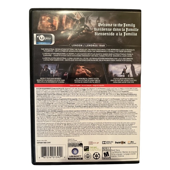 Assassin's Creed Syndicate Limited Edition for PC DVD ROM Open Box Item - Picture 2 of 5